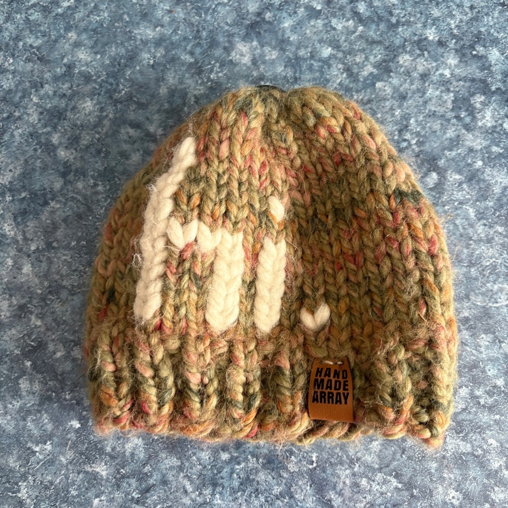 Hand Knit Baby Toque 0-6 months HI